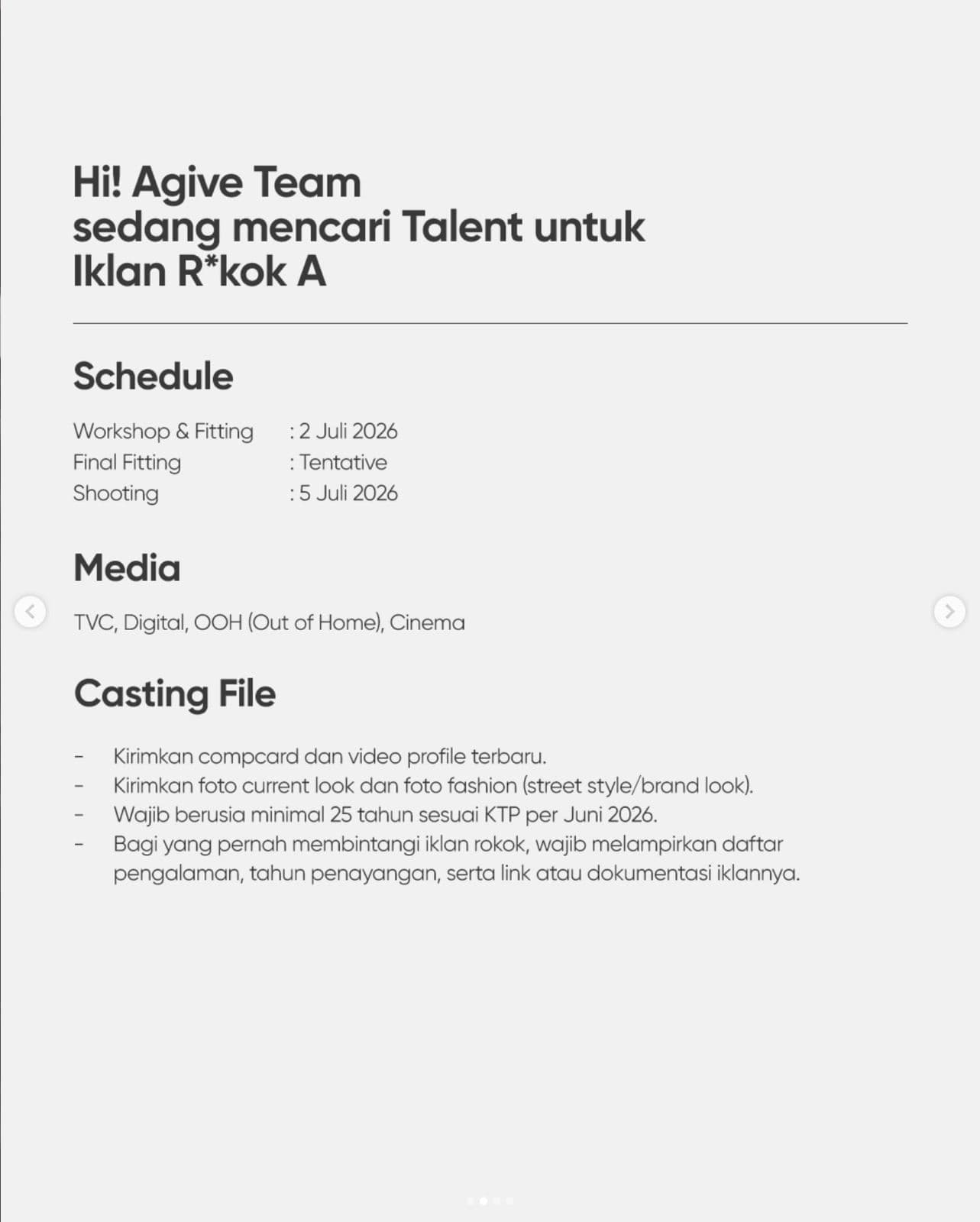 JOB IKLAN ROKOK A